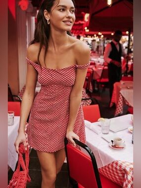 Free People Berry Kiss Mini Dress